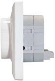 Universal dimmer switch for R and C loads up to 200 watt, depending on ventilation conditions.