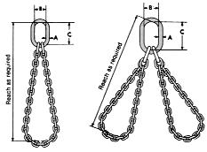 Buffalo - Headquarters: 71.82.23 FAX: 71.82.4412 Chains & CM GRADE 100 HERC-ALLOY 1000 WELDED OVERHEAD LIFTING CHAIN AND CHAIN SLINGS CM Adjustable Single Loop Chain Sling Style B furnished with approx.