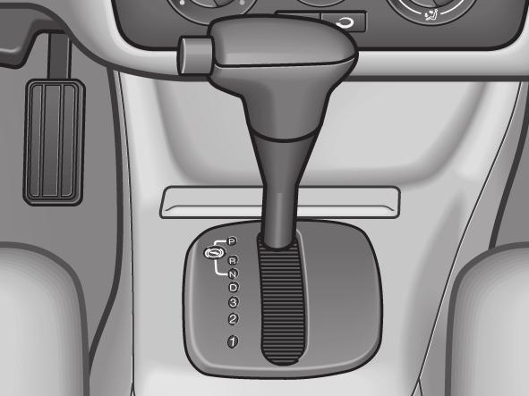 Automatic gearbox* Selector lever positions The selector lever position engaged (refer to illustration) is indicated in the display panel*. P - Park lock The driven wheels are mechanically blocked.