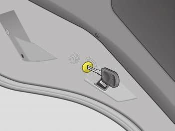 Locking The following procedure applies to cars not fitted with central locking: Locking from outside When the car is unlocked with the key, the locking button in the door moves up - refer to ill.