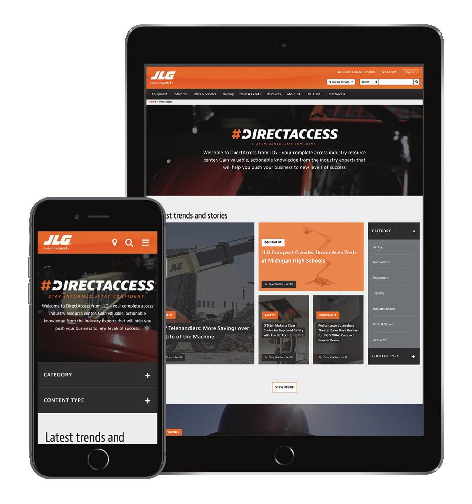 DIRECTACCESS: OUR ACCESS INDUSTRY RESOURCE CENTER Push your business to new levels of success with direct access to content from our experts.