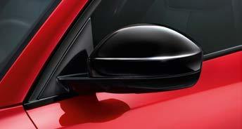 the stylish design of the exterior mirrors.