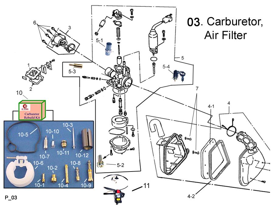 Carburetor Reed Valve and Air Filter P_03.