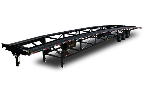 Wedge trailers carry 3-4 cars and can either be tandem or