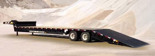 Single Drop Deck Trailers are equipped with either ramps or a