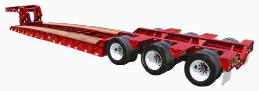 Trailers are designed for heavy equipment hauling.