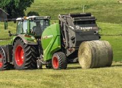 Firmly under control The secret of the perfectly-compacted and even bales which are consistently compressed using Fendt round balers lies in the tail gate.