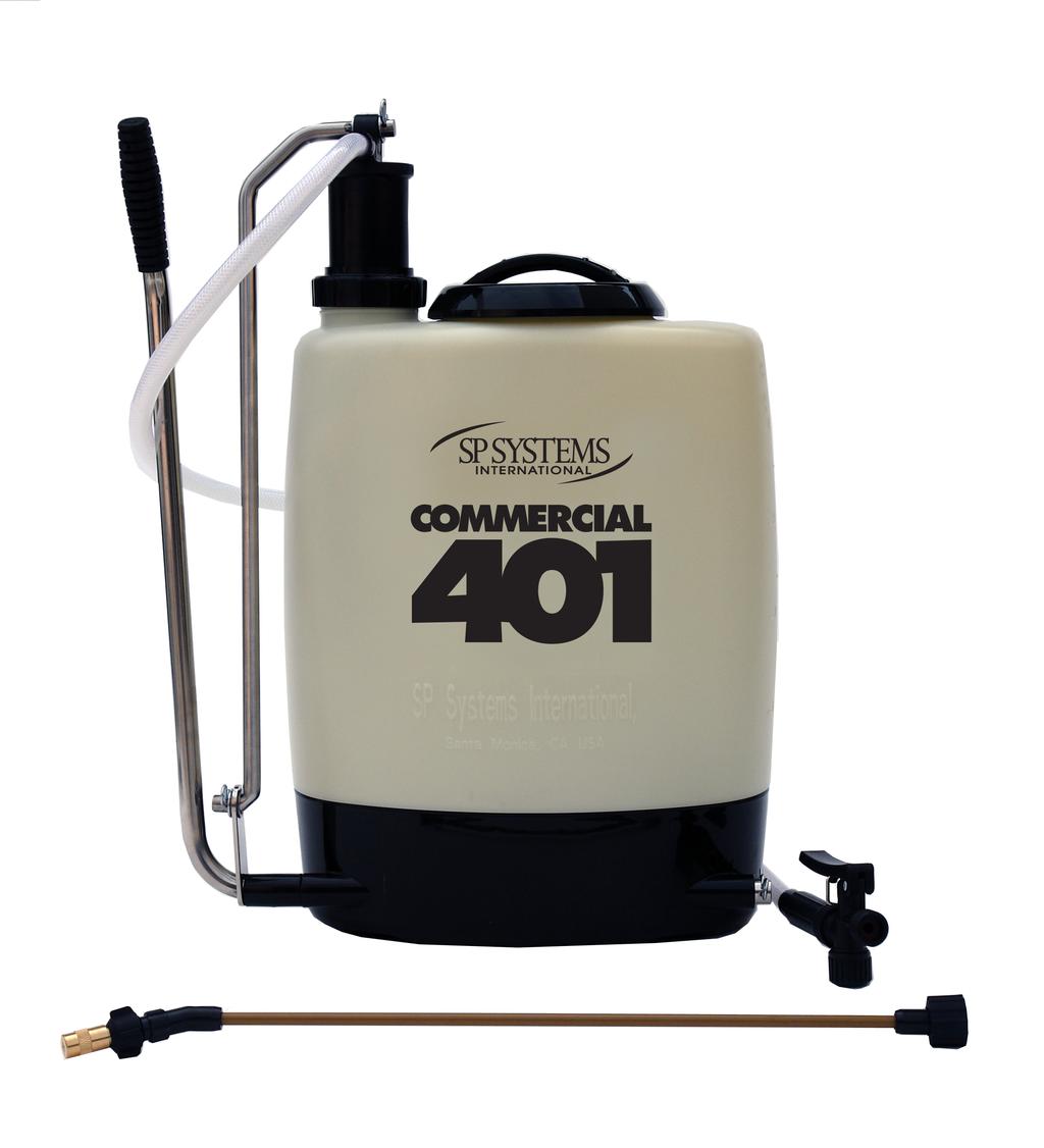 OWNER/OPERATOR MANUAL COMMERCIAL BACKPACK SPRAYER TO PROLONG THE LIFE OF YOUR SPRAYER To prolong the life of your sprayer, follow these three simple steps: 1) Never leave chemicals in your sprayer