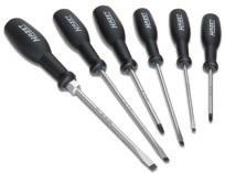 wrench DIN ISO 2380-2 form D, edges according to DIN 5264 Chrome-Vanadium Blades chrome-plated, tips burnished 3 Screwdrivers for slotted screws K 0.