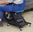 vehicle Combines creeper and seat Quick and easy conversion from creeper to seat and vice versa Cushioned lying area, head part coloured HAZET light blue Easy to clean Sturdy steel tube frame with 6