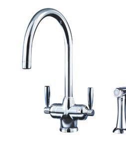 MIMAS 1435 DUAL LEVER SINK MIXER WITH FILTRATION AND C SPOUT MIMAS 1535 DUAL LEVER SINK MIXER WITH FILTRATION, C SPOUT AND