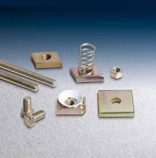 14 SUPERSTRUT METL FRMING SYSTEM METL FRMING CHNNEL & CCESSORIES Threaded products and hardware Channel nuts Superstrut channel nuts are manufactured from mild steel and are case hardened.
