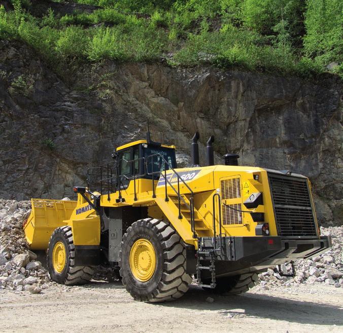 Powerful and Environmentally Friendly Komatsu fuel-saving technology Fuel consumption on the WA600-8 is now up to 13% lower, thanks to the new Komatsu EU Stage IV engine with optimised engine power