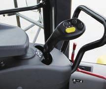 State-of-the-Art Controls New, fully air suspended operator station Intelligent gas pedal To reduce fuel usage, Komatsu s Rear view camera A standard fitment camera gives an The wide spacious cab