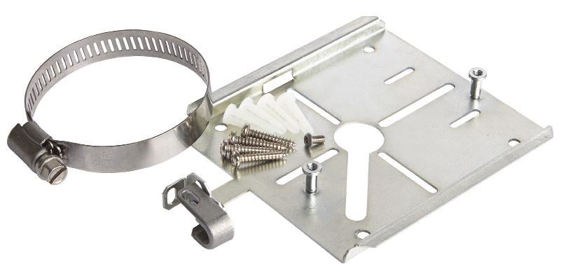 (1) Accessory mounting bracket with security options (1) Torx screw (4) Wood screws (2) Pipe clamps 902-0108-0000 ZoneFlex 7352 ZoneFlex 7372 ZoneFlex 7372-E