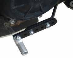 lever is not suitable.with this gear lever too the front lever has a spring to enable it to fold thus reducing damage should you fall off.
