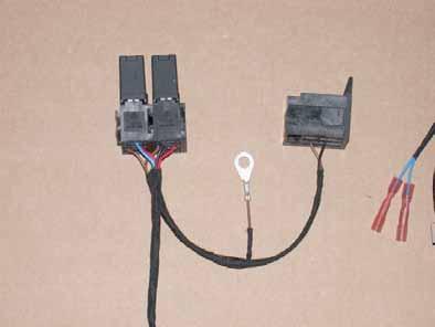Mercedes Benz C Class S0, W0 / GLK Class X0 Preparing electrical system Detach 6mm dia cable shoe Preparing wiring harness of fan control IPCU view on contact side!