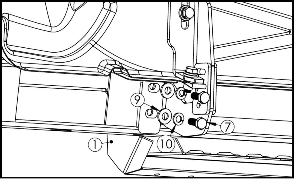 10. Install Bottom Isolator Bracket (Item 14) to previously mounted Top Isolator Bracket (Item 12) with supplied Isolator Kit (Item 23) and M12 Hardware. Assemble loosely. See Figure 9 11.