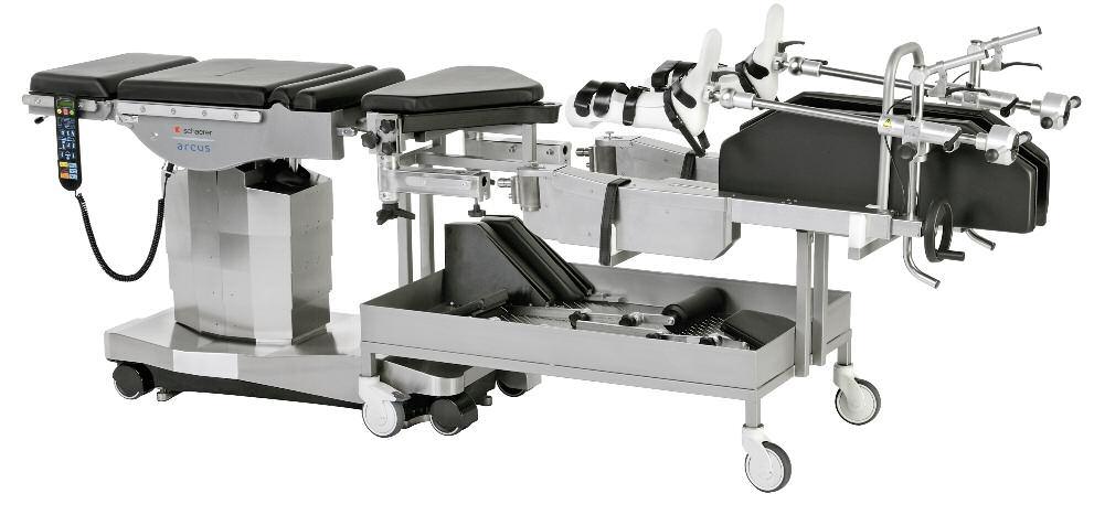 Orthopaedic and Traumatological Surgery MIS-Extension The schaerer MIS-Extension can easily be attached to the operating tables schaerer axis 500/700