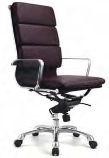 Forte Thick Pad - High Back Synchronised Seat and Back Tilt Mechanism Seat Height Adjustable Chrome