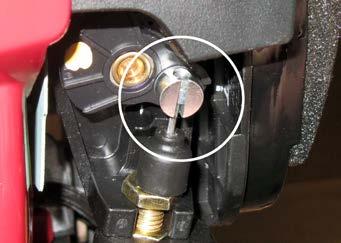 Power Unit Assembly Throttle Assembly Figure 6: Throttle assembly location 1. Place the throttle lever on the left handle just below the hand grip. 2.
