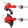 1 Cutting head adjustable to 2 positions for high