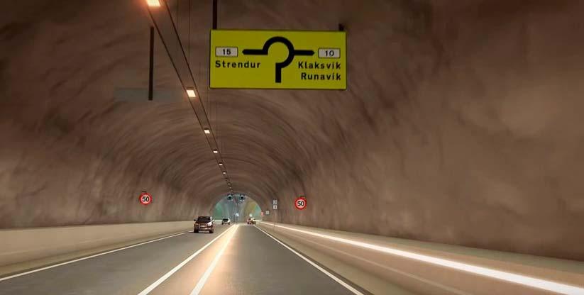 Two road tunnels in the Faroe