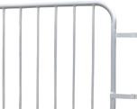 50 m, sturdy vertical bars for safe barrier action, 9 bars 419.00L 11.0 25 Crowd barrier type ABE made of aluminium, welded construction of Ø 33.