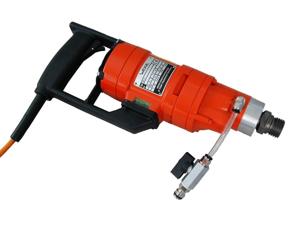 Core Drill DK 11 high speed - 6500 1/min motor protection and softstart by means of Intellitronic special spindle arrest flexible water connection oil-bath lubrication Technical Data: Type DK 11