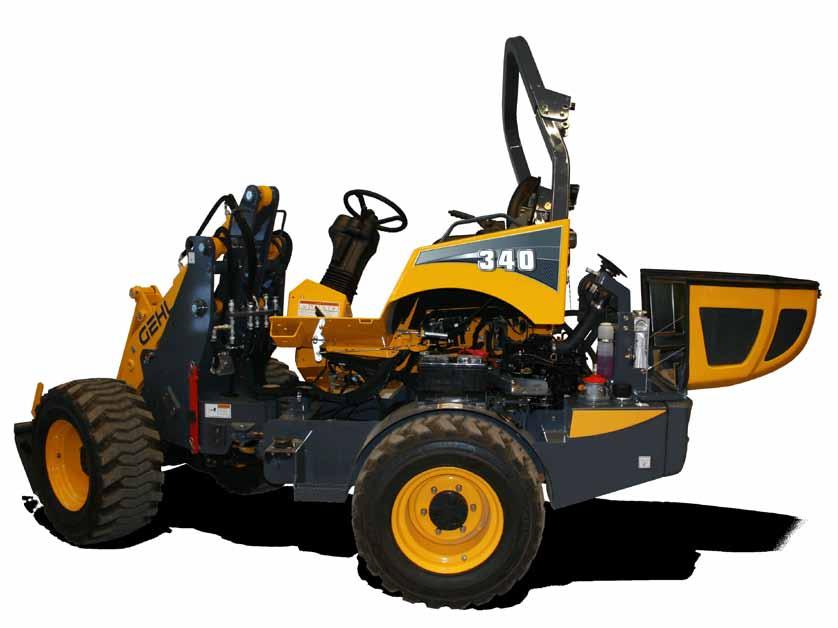 articulated loaders - 140 340 540 LESS DOWNTIME PUTS MONEY IN YOUR POCKET RECESSED HOSES Hydraulic lines and loader linkage recess into the lift arm when raised, protecting them from crimping