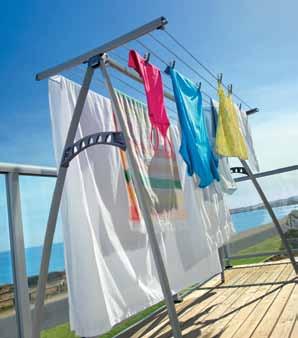 PREMIUM RANGE Portable Clotheslines Portable 170 Ideal for summer and winter drying Fits almost anywhere around the home Folds away for flat