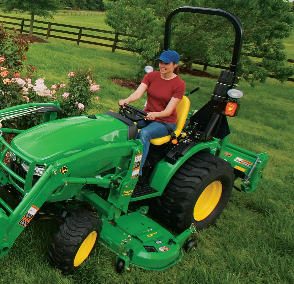 These compacts have the comfort and convenience features other tractors in their category salivate over: standard