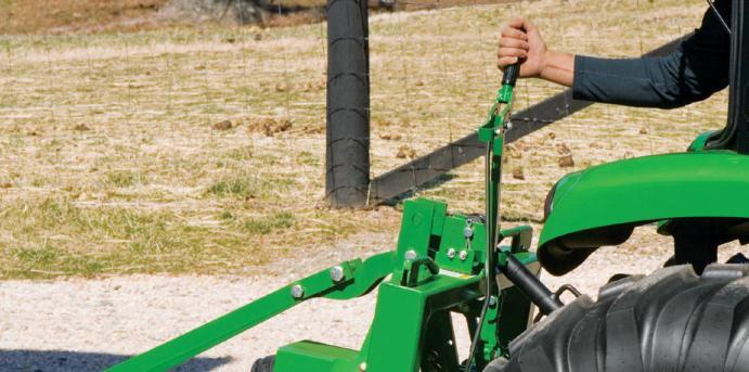 To quickly change implements with the imatch Quick- Hitch, you simply back in, hydraulically