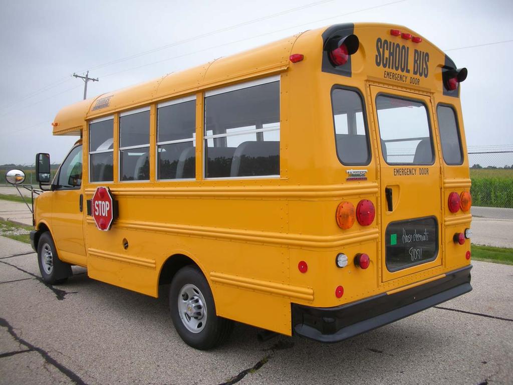 Test Vehicle: 2009 THOMAS MINOTOUR SCHOOL BUS NHTSA No.