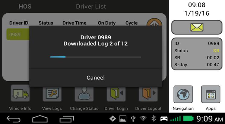 HOS EDITS Downloading Updated Driver Logs