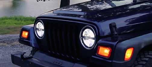 Installed in 1997 Jeep Wrangler test vehicle without altering headlight aim. V701C round Viz Pack 1 701C round box 1 M701C round mfg.