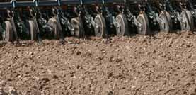 rows. Single row small seed metering wheel separated by a