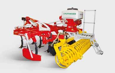 The TEGOSEM can be combined with PÖTTINGER TERRADISC disc harrows as well as with SYNKRO stubble cultivators.