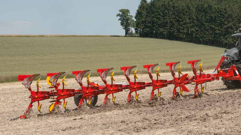 Ploughs Non-stop ploughing The heavy-duty and intelligent design of PÖTTINGER ploughs ensures optimum distribution of force and strength at the points of the plough beam subject to the