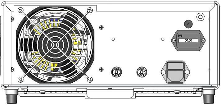 4.2 REAR PANEL 4 5 1 2 3 Figure 2. Lightsource Rear Panel No. Name Function 1 Fan Fan 12V DC, airflow for cooling of unit 2 Circuit breaker Over current protection.