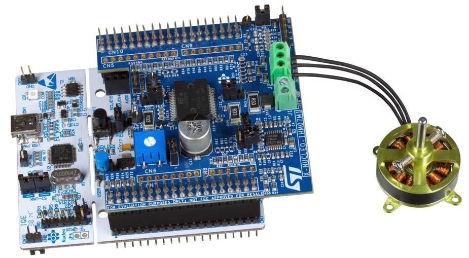 Setup & Demo Examples HW prerequisites 6 1x Three-phase Motor driver expansion board based on L6230 (X-NUCLEO-IHM07M1) 1x STM32 Nucleo development board