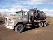 (Missing Vacuum Pump, Gear Box, and PTO Pump; Truck For Parts) #304 1991 MACK Model CH612 Single Axle Liquid Vactor Truck, powered by Mack EM7-300, 300HP diesel engine and Maxitorque 5 speed