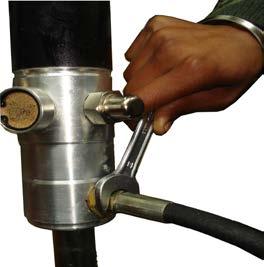 Set the regulator to 6 BAR (90 PSI) or any required inlet pressure, but never more than