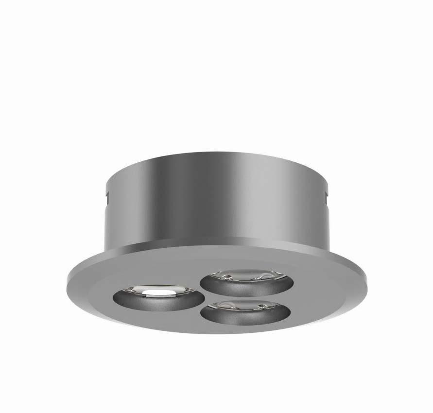 OVERVIEW A compact, shallow, fixed, triple, LED recessed, downlight luminaire delivering 200lm.