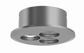 Data sheet TRI acdc1030 A compact, shallow, fixed, triple, LED recessed, downlight luminaire delivering 200lm. IP20 Fixed Cutout 56mm 18mm N.B.