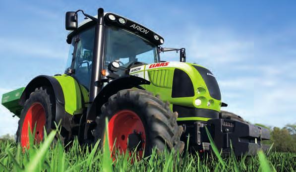 The top model in the 4-cylinder range: the ARION 540 with 155-hp engine output. On many farms, life without a tractor with a 4-cylinder engine would be unimaginable nowadays.