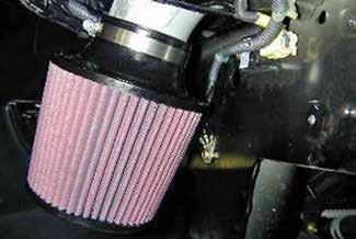 Install the air filter onto the end of the