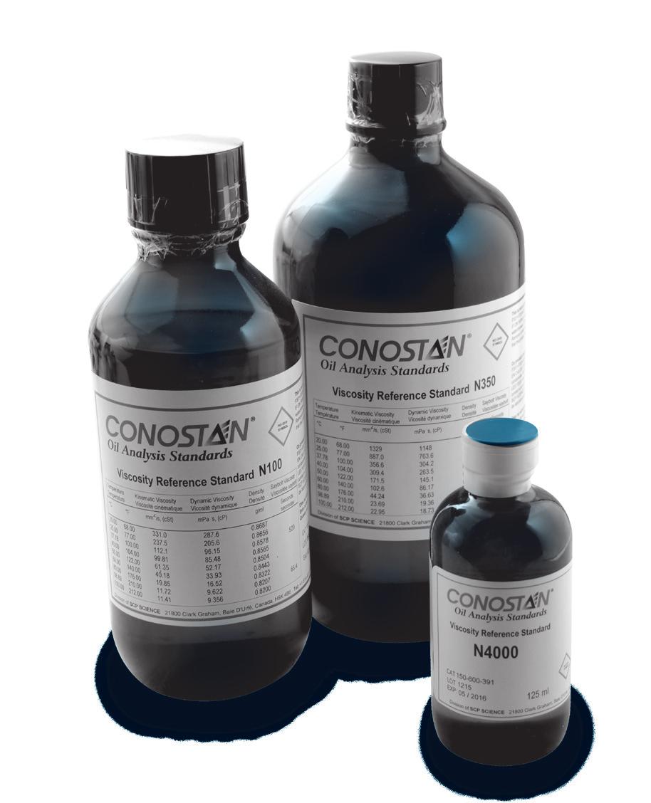 232 SCP SCIENCE Lubricant condition monitoring standards viscosity standards The product reliability and stability that our customers trust in Metallo-Organic Standards are now available in General