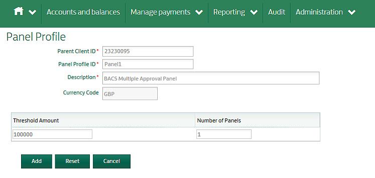 Amend the BACS Panel thresholds As part of your move to Commercial Banking Online, the BACS Panel threshold amounts will show the individual instruction limits your business had on LloydsLink Online.