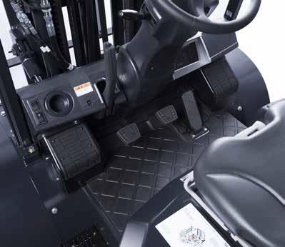 Furthermore, the Tilt Cylinder Cover creates additional space at the floor of the operator compartment.